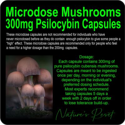 Microdose Mushrooms 300mg product image and information