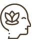 head logo with flower