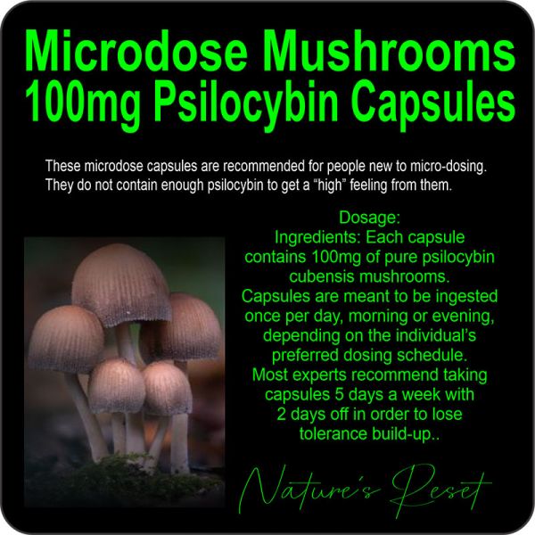 Microdose Mushrooms 100mg product image and information